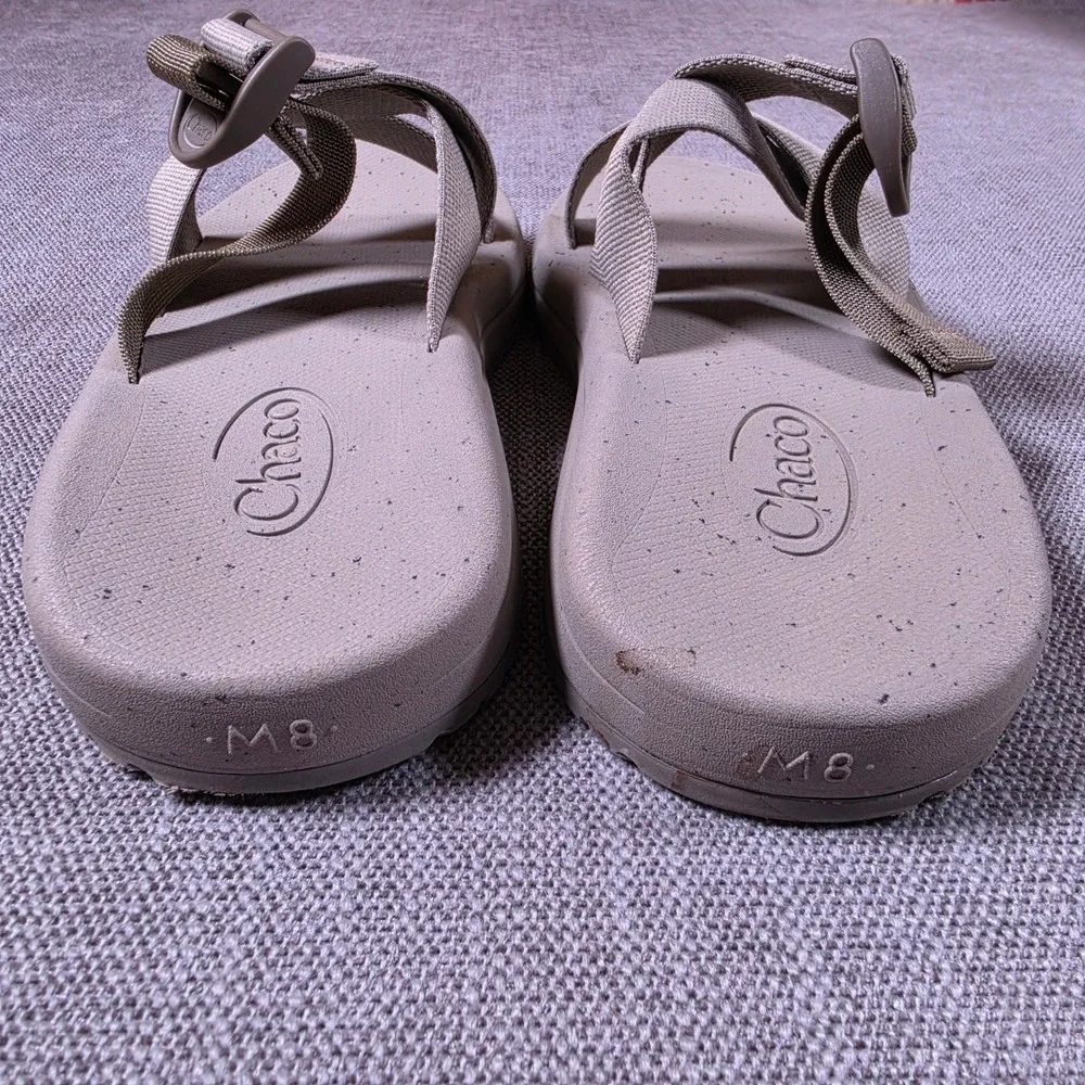 Chaco Chillos Slide Mens 8 Gray Adjustable Strap Lightweight Sandals